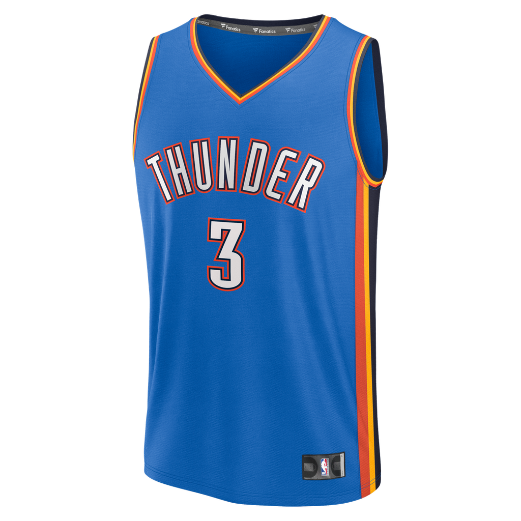 Oklahoma City Thunder Jared McCain Fanatics Youth Fast Break Jersey - Icon Edition - Blue