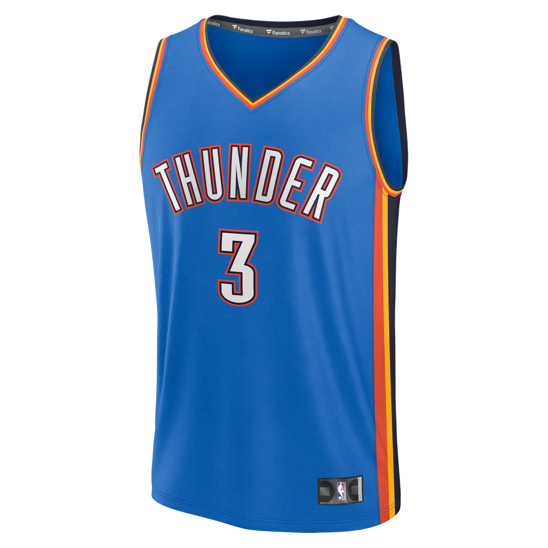 Oklahoma City Thunder Jared McCain Fanatics Youth Fast Break Jersey - Icon Edition - Blue