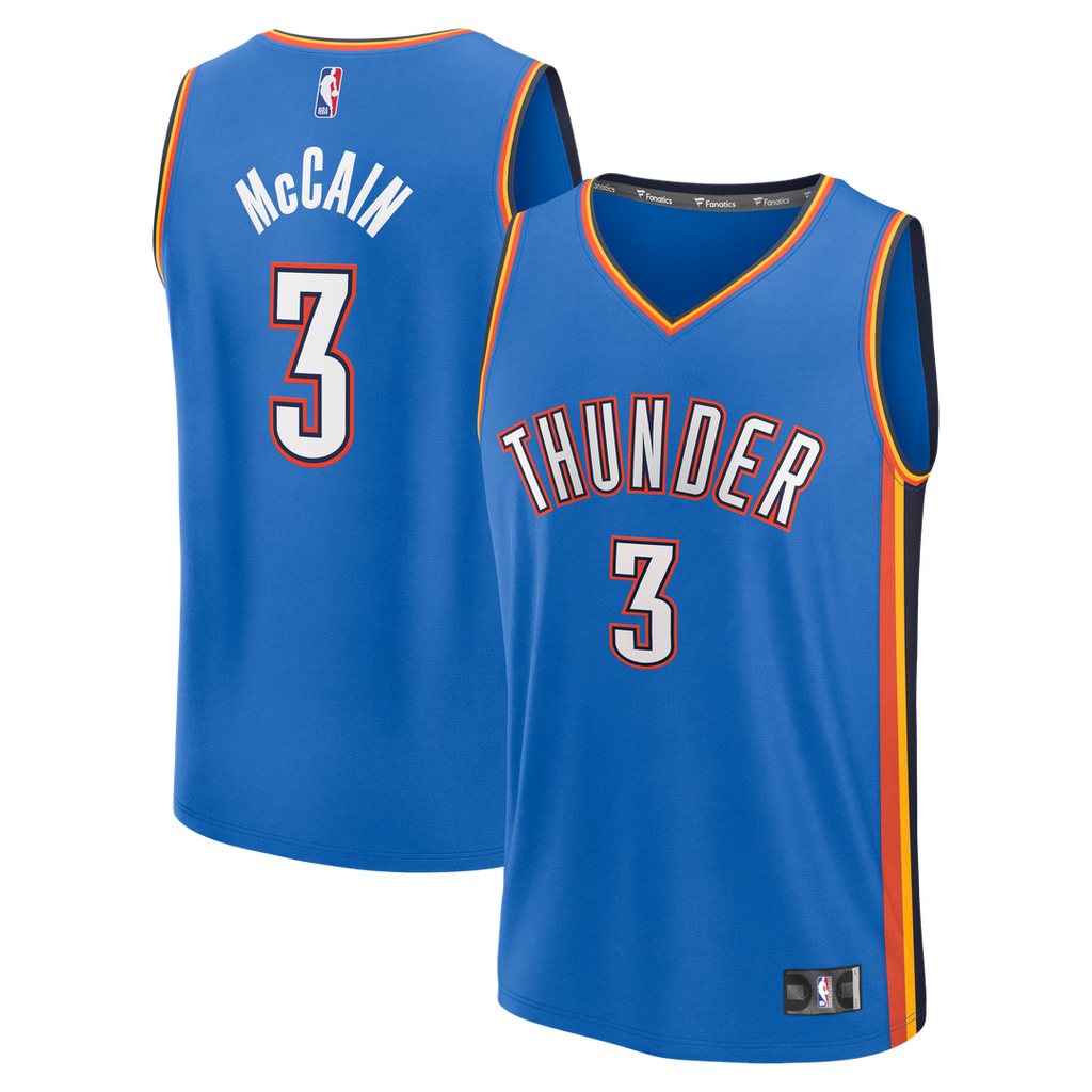 Oklahoma City Thunder Jared McCain Fanatics Youth Fast Break Jersey - Icon Edition - Blue
