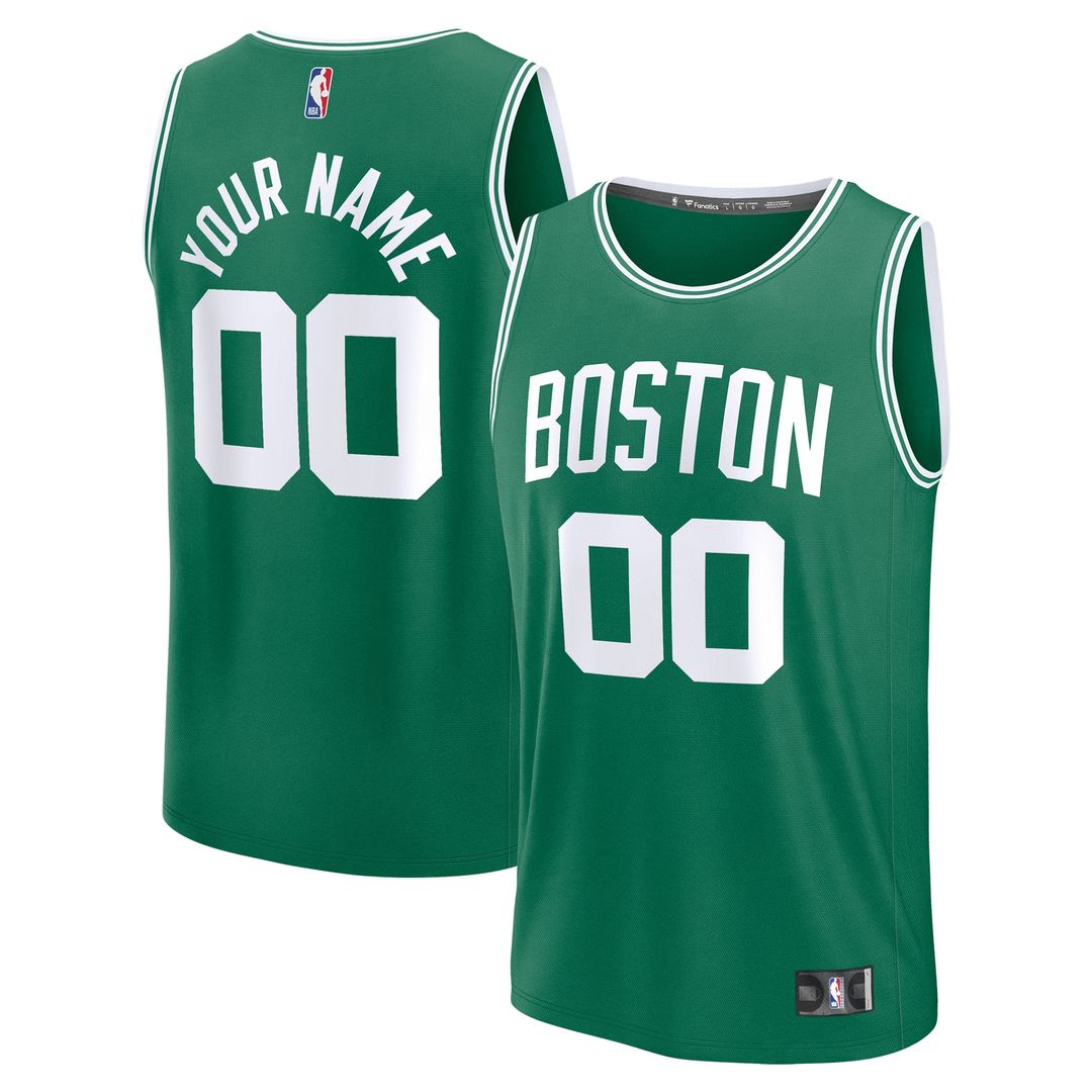 Boston Celtics Fanatics Youth Fast Break Custom Replica Jersey - White - Association Edition