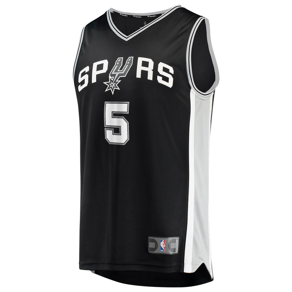 San Antonio Spurs Stephon Castle Fanatics 2026 NBA Finals Patch Fast Break Jersey - Icon Edition - Black
