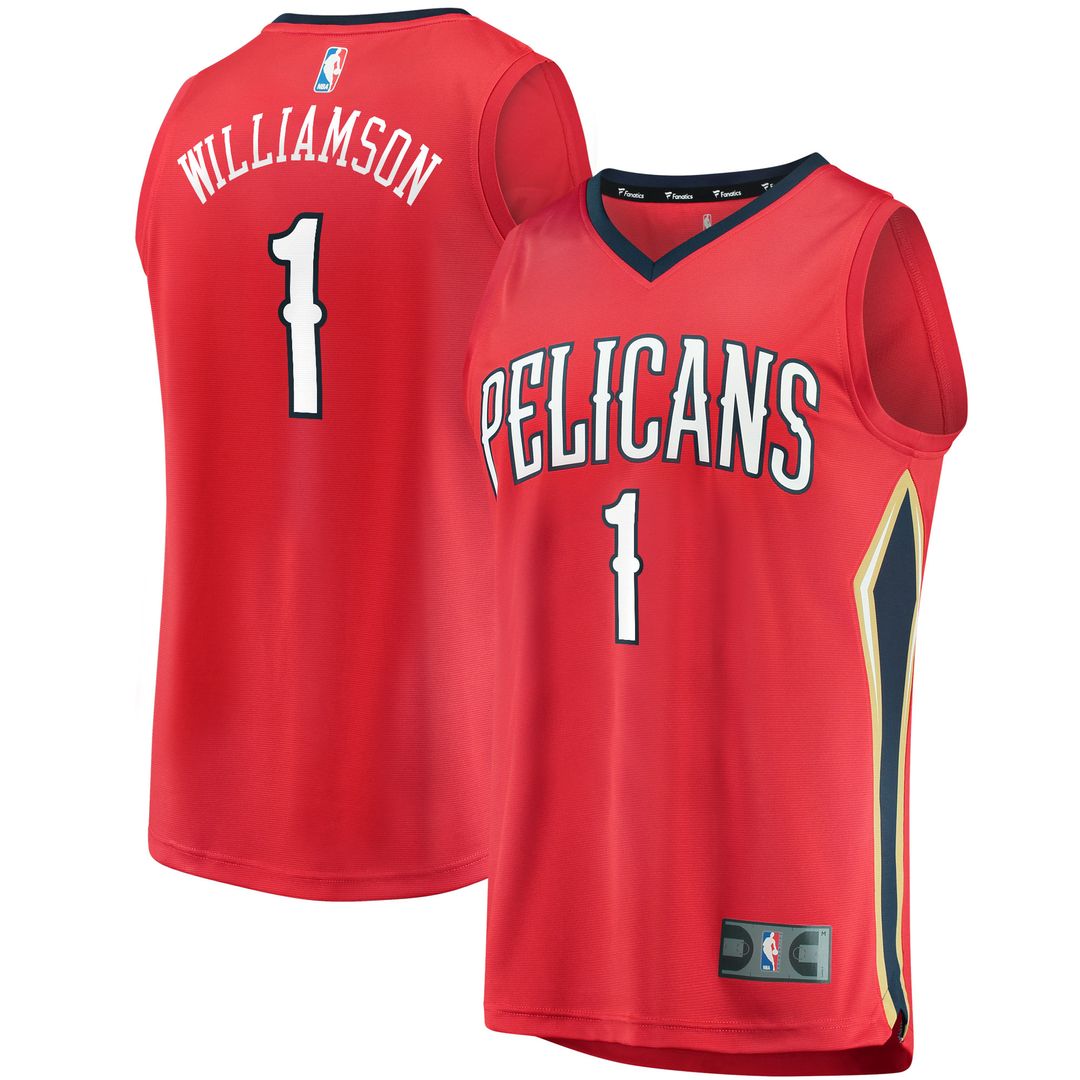 New Orleans Pelicans Zion Williamson Fanatics Replica Fast Break Jersey Navy - Icon Edition
