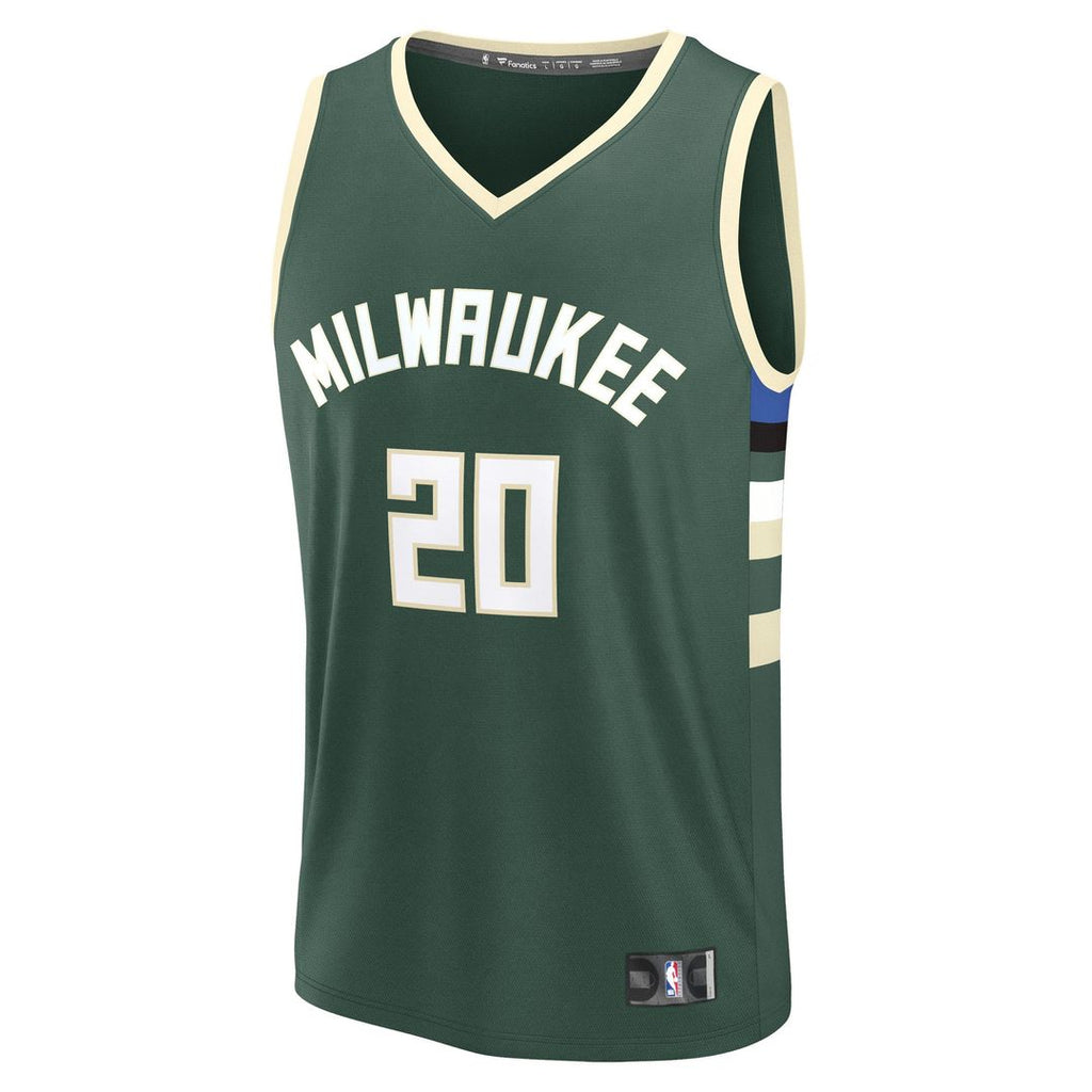 Milwaukee Bucks A.J. Green Fanatics Fast Break Replica Player Jersey - Icon Edition - Hunter Green