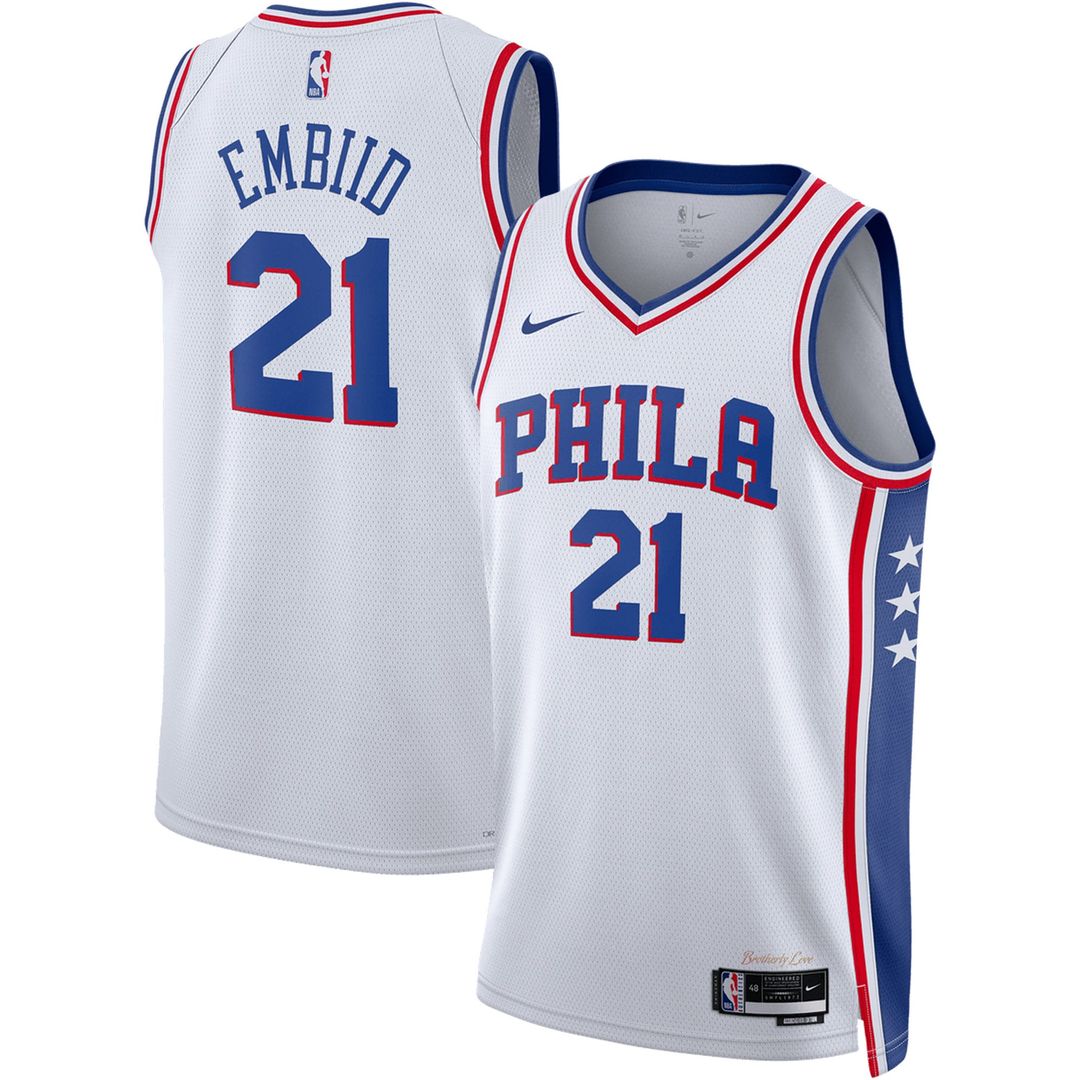 Philadelphia 76ers Joel Embiid Nike Unisex Swingman Jersey - Icon Edition - Royal