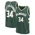 Milwaukee Bucks Giannis Antetokounmpo Fanatics Youth Fast Break Replica Player Jersey - Icon Edition - Hunter Green