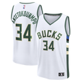 Milwaukee Bucks Giannis Antetokounmpo Fanatics Fast Break Replica Player Jersey - Association Edition - White