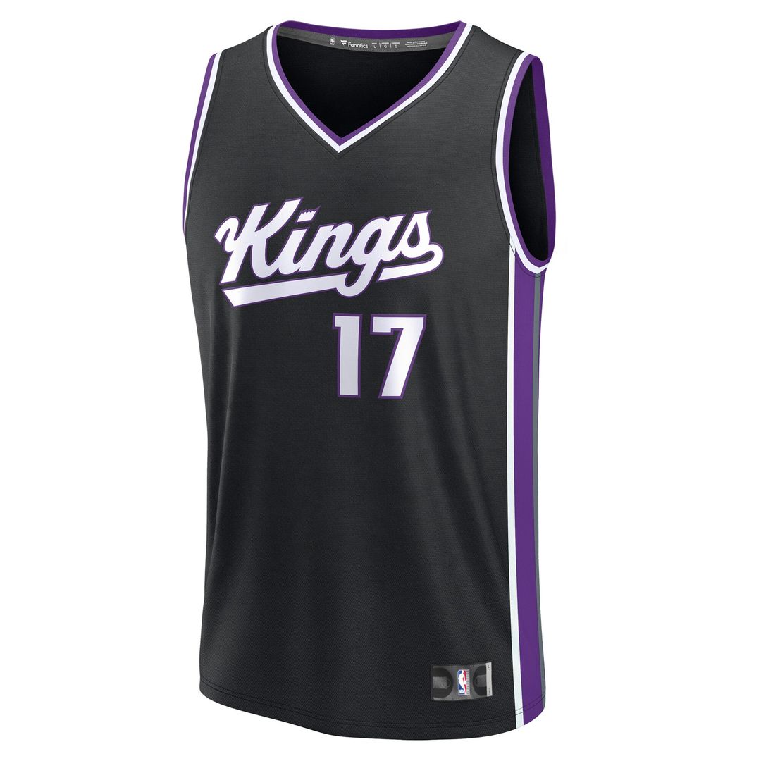 Sacramento Kings Jonas Valančiūnas Fanatics Fast Break Replica Jersey - Black - Icon Edition