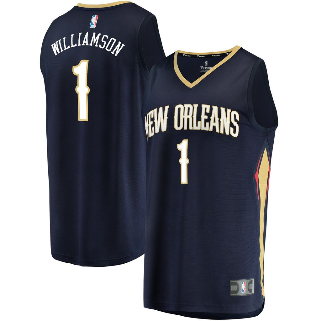 New Orleans Pelicans Zion Williamson Fanatics Youth Replica Fast Break Jersey Navy - Icon Edition