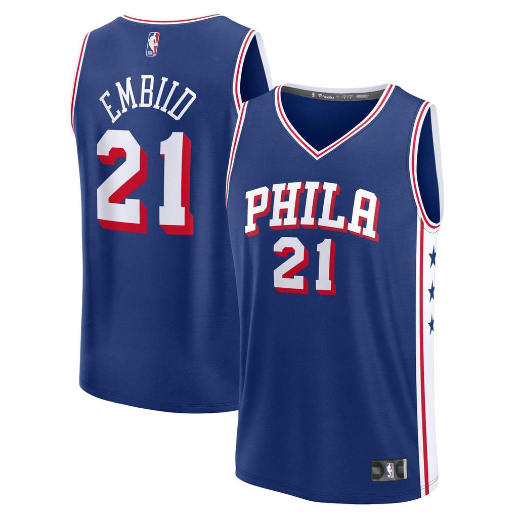 Philadelphia 76ers Joel Embiid Fanatics Fast Break Replica Jersey - Icon Edition - Royal