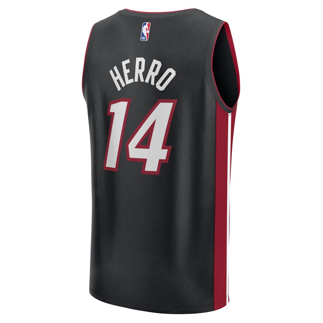 Miami Heat Tyler Herro Fanatics Fast Break Replica Player Jersey - Black - Icon Edition