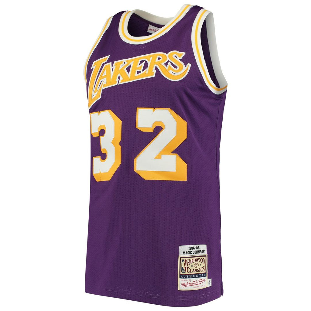 Los Angeles Lakers Magic Johnson Mitchell & Ness 1984/85 Hardwood Classics Authentic Jersey - Gold