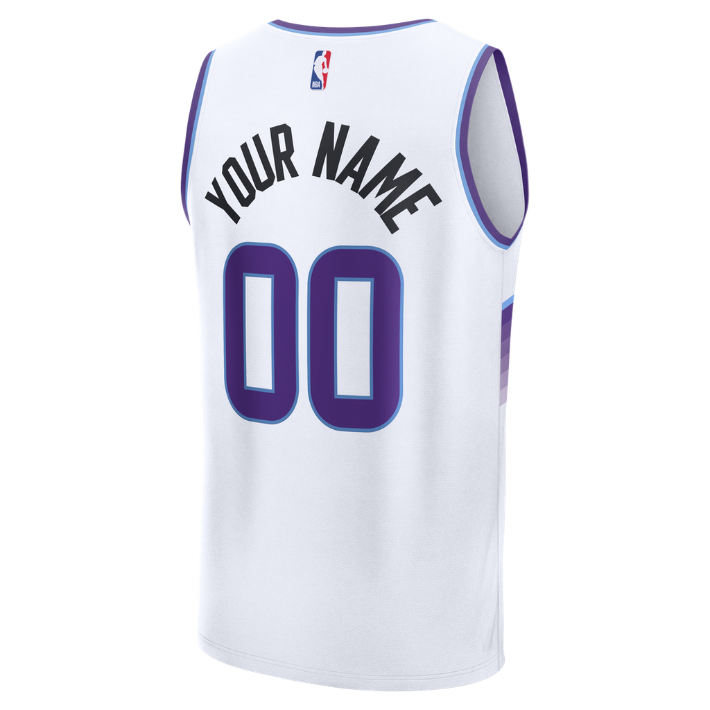 Utah Jazz Fanatics Fast Break Replica Custom Jersey - White - Association Edition