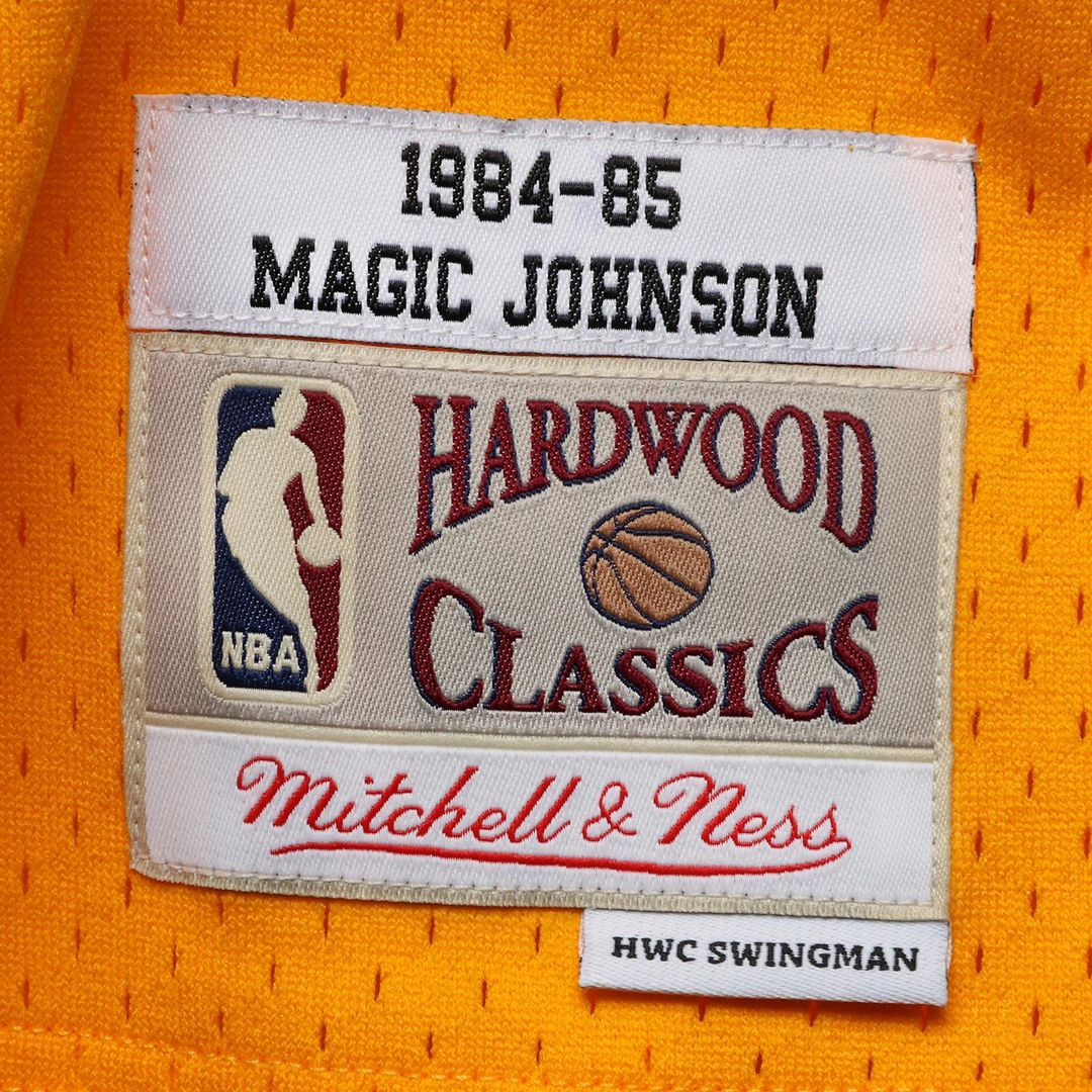 Los Angeles Lakers Magic Johnson Mitchell & Ness 1984/85 Hardwood Classics Swingman Jersey - Gold