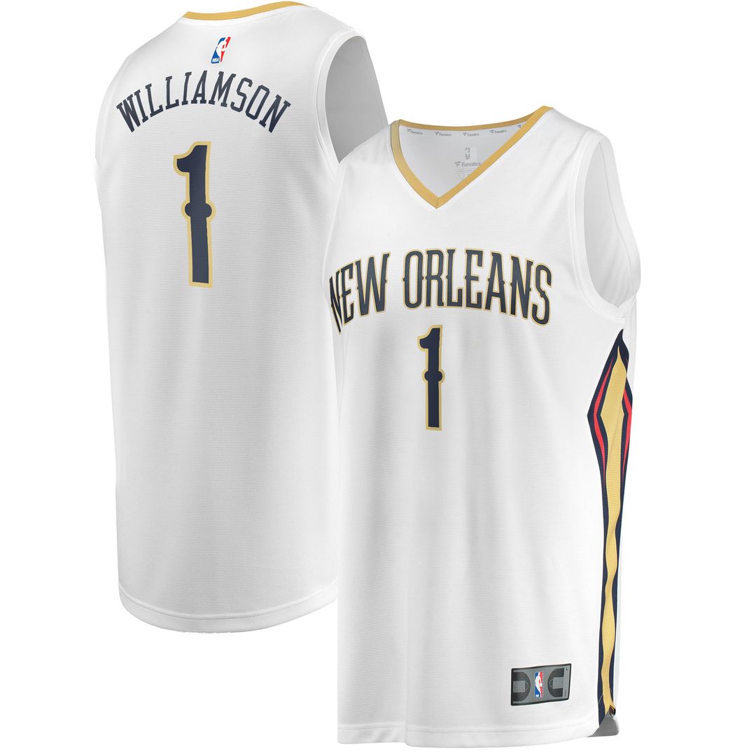 New Orleans Pelicans Zion Williamson Fanatics Replica Fast Break Jersey White - Association Edition