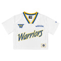 Golden State Warriors New Era Women's Sport Classics Capsule Boxy Cropped Fashion Jersey - White