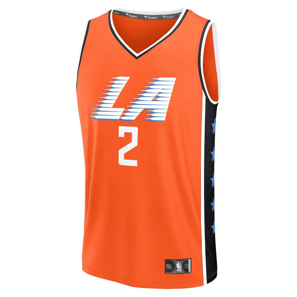 LA Clippers Kawhi Leonard Fanatics 2025/26 City Edition Fast Break Jersey - Orange