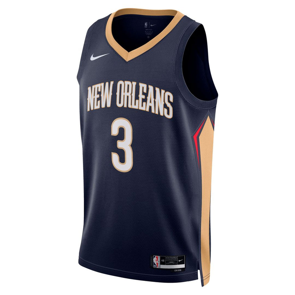 New Orleans Pelicans Jordan Poole Nike Unisex Swingman Jersey - Navy - Icon Edition