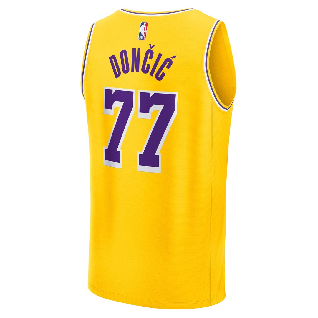 Los Angeles Lakers Luka Dončić Fanatics Fast Break Replica Player Jersey - Icon Edition - Gold