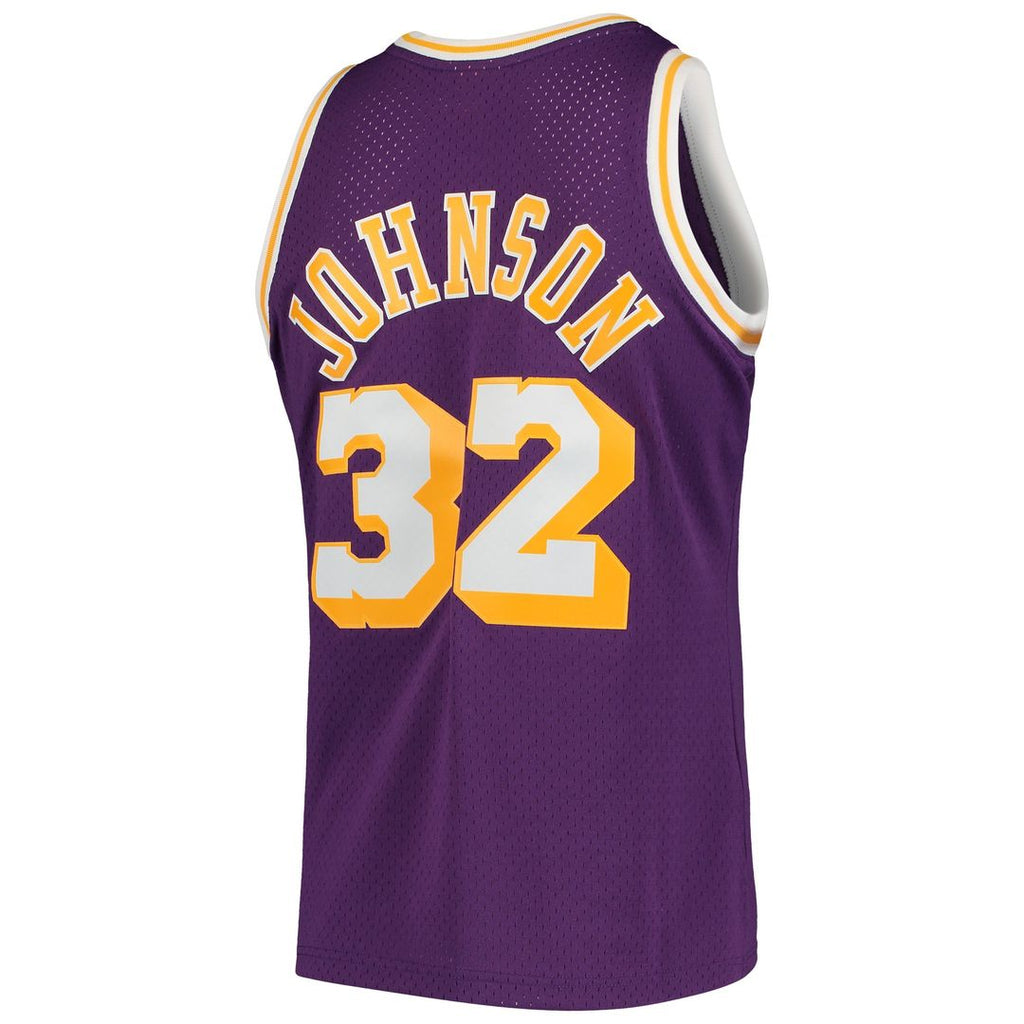 Los Angeles Lakers Magic Johnson Mitchell & Ness 1984/85 Hardwood Classics Swingman Jersey - Gold