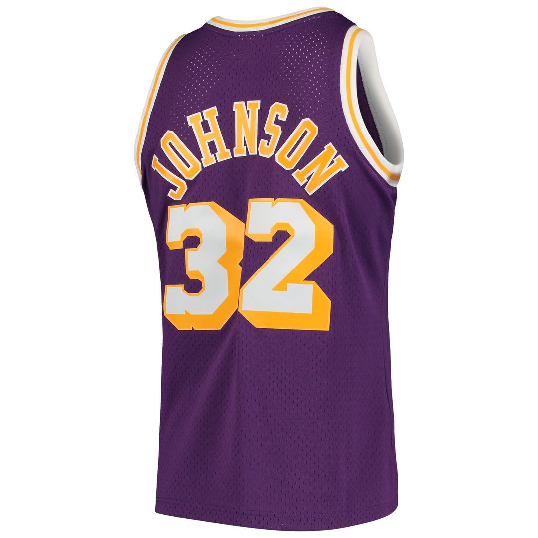 Los Angeles Lakers Magic Johnson Mitchell & Ness 1984/85 Hardwood Classics Swingman Jersey - Gold