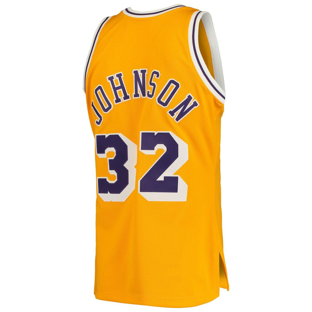 Los Angeles Lakers Magic Johnson Mitchell & Ness 1984/85 Hardwood Classics Authentic Jersey - Purple