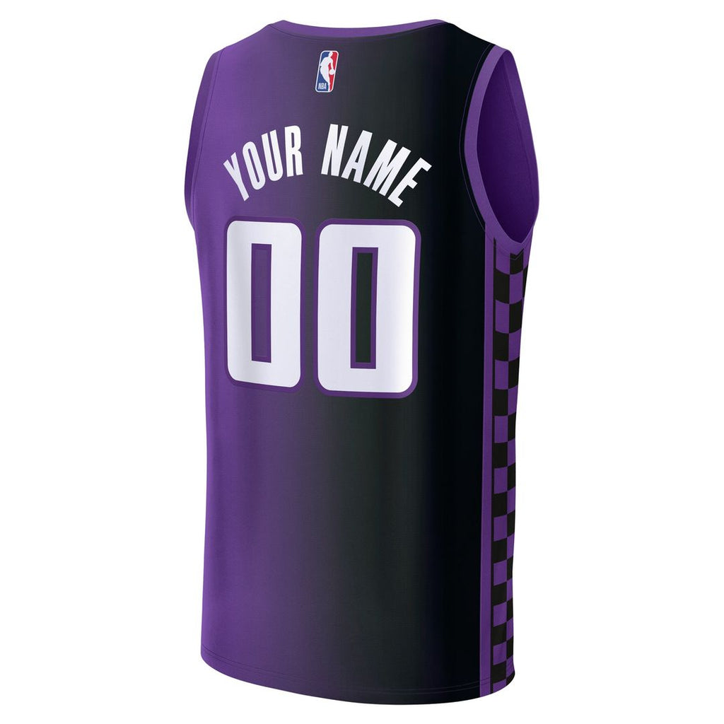 Sacramento Kings Fanatics Youth Fast Break Custom Replica Jersey - Purple - Statement Edition