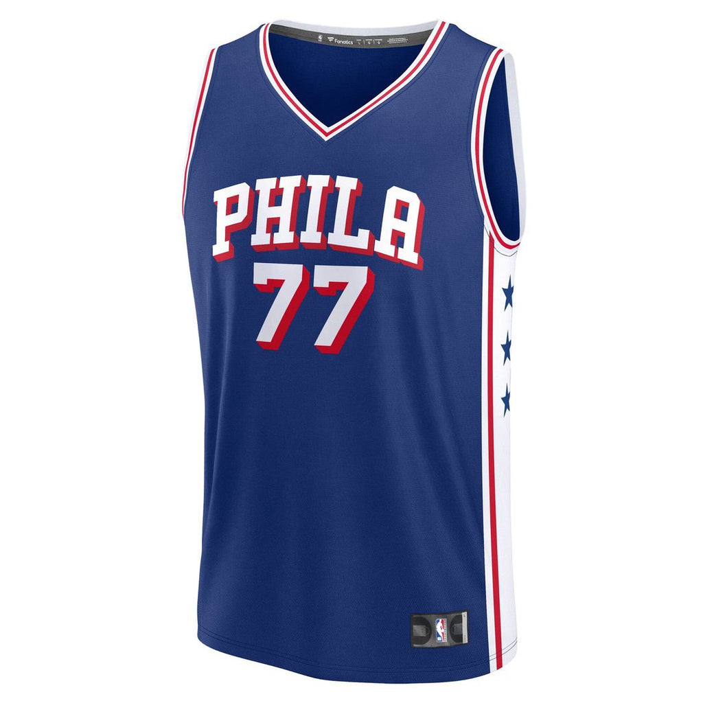 Philadelphia 76ers V. J. Edgecombe Fanatics Youth 2025 NBA Draft First Round Pick Fast Break Replica Jersey - Icon Edition - Royal
