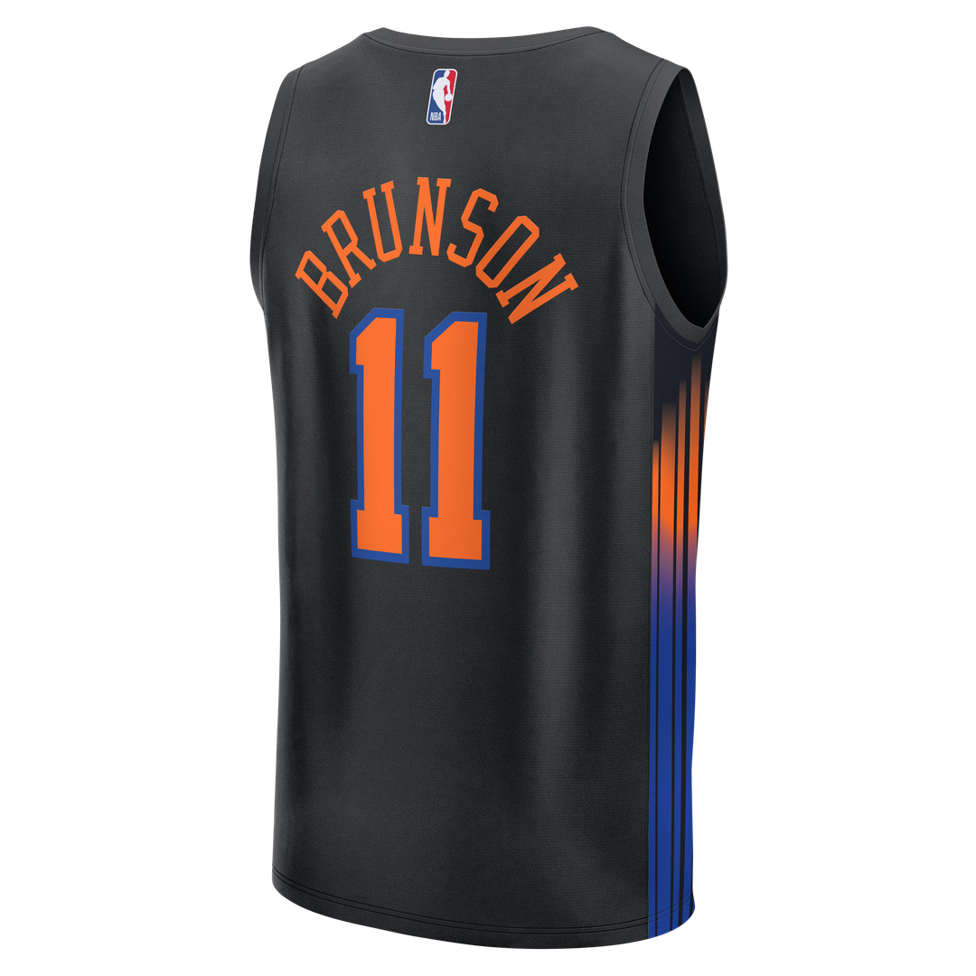 New York Knicks Jalen Brunson Fanatics Fast Break Jersey - Statement Edition - Black