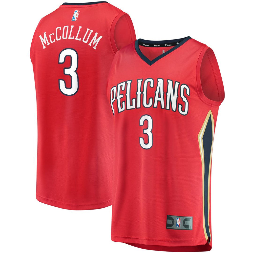 New Orleans Pelicans C.J. McCollum Fanatics Youth Fast Break Replica Player Jersey Red - Statement Edition