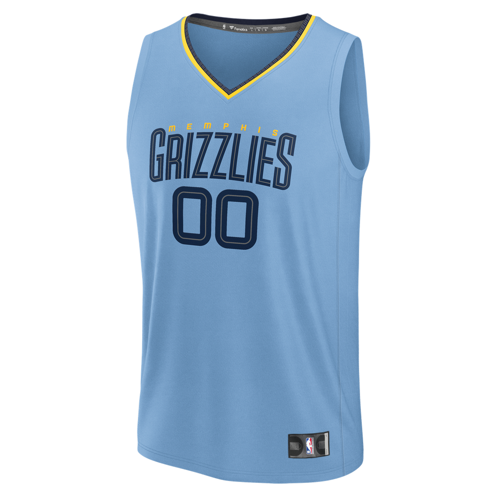 Memphis Grizzlies Fanatics Youth Fast Break Custom Jersey - Statement Edition - Light Blue