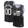 Utah Jazz Fanatics Youth Fast Break Custom Replica Jersey - Black - Statement Edition