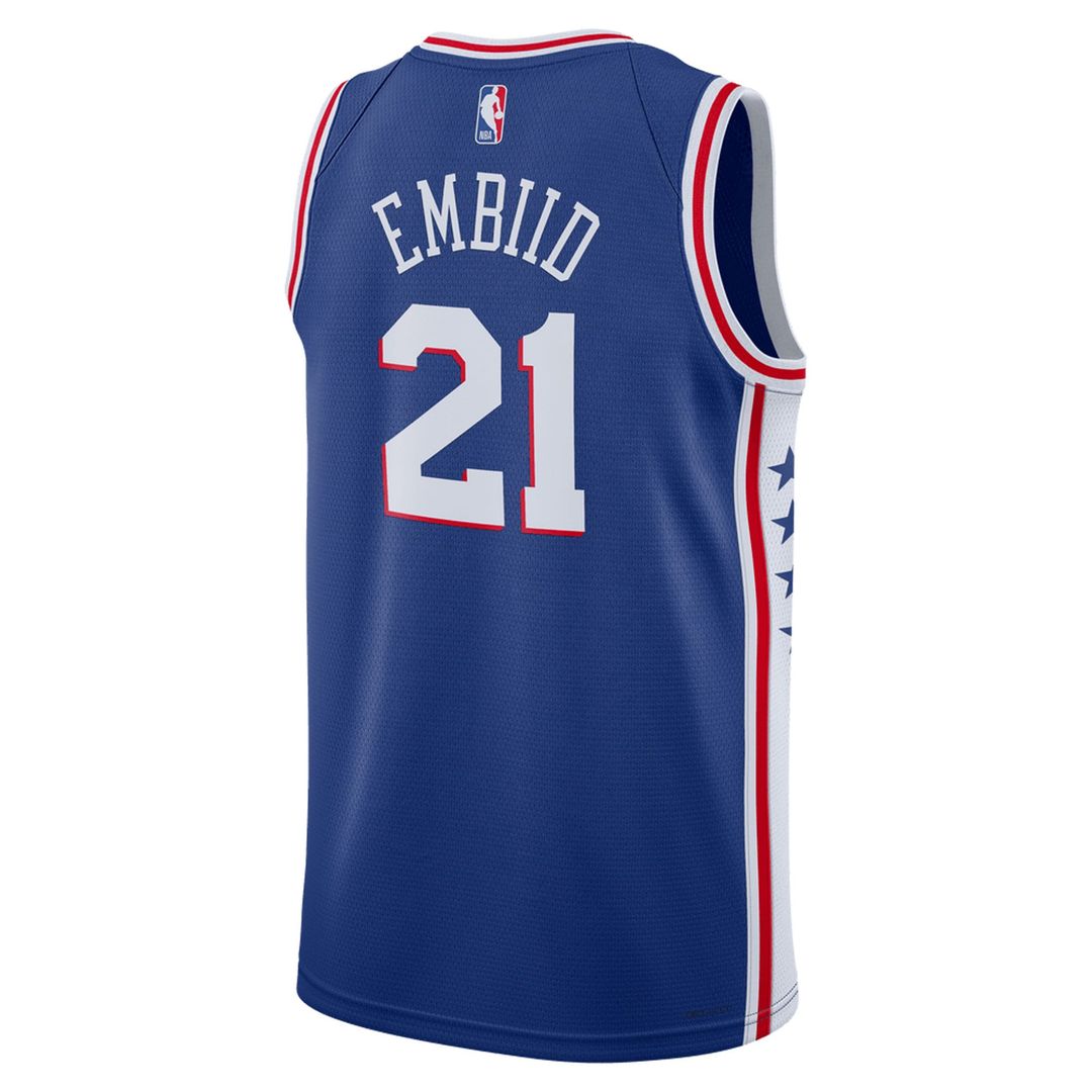 Philadelphia 76ers Joel Embiid Nike Unisex Swingman Jersey - Icon Edition - Royal