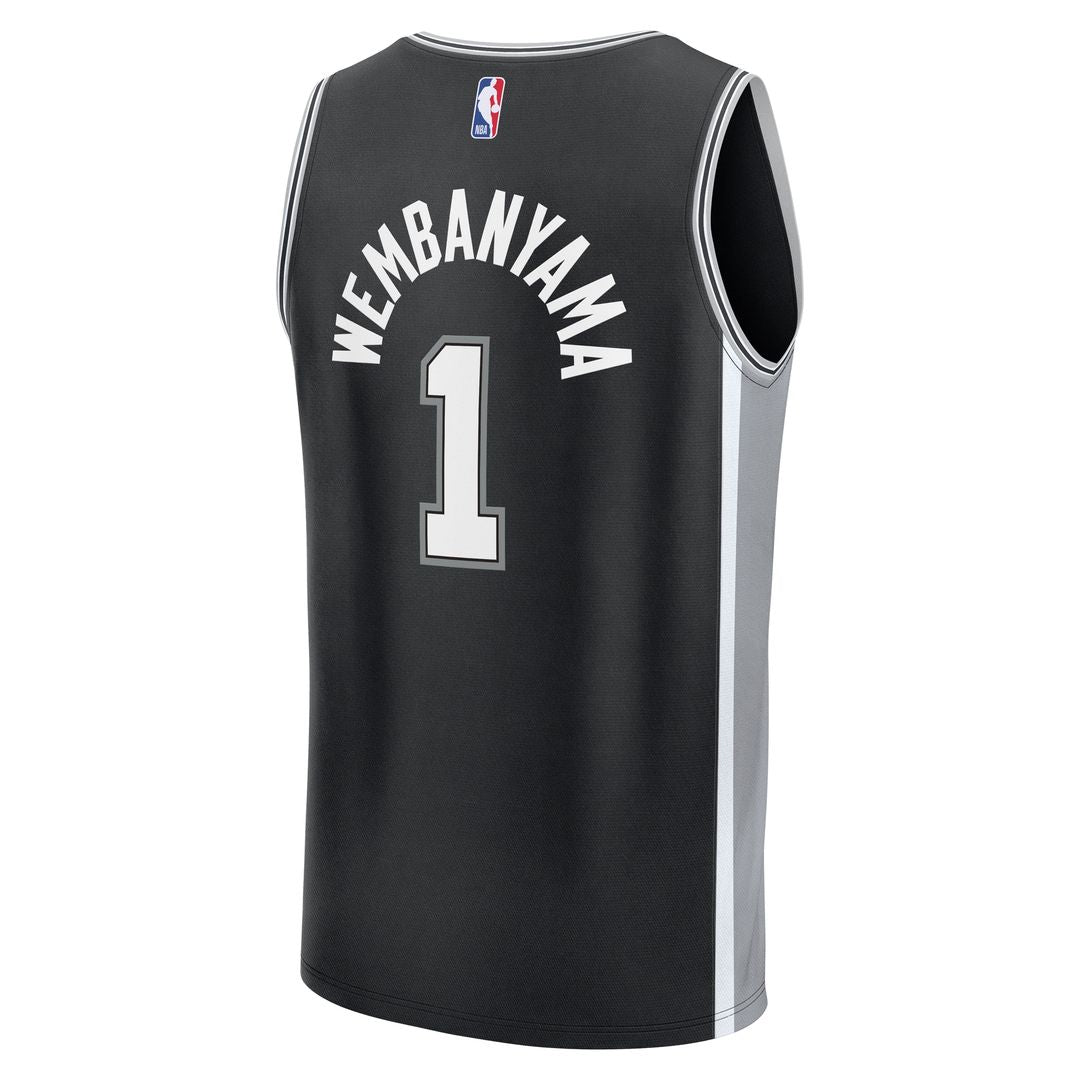 San Antonio Spurs Victor Wembanyama Fanatics Fast Break Replica Player Jersey - Icon Edition - Black
