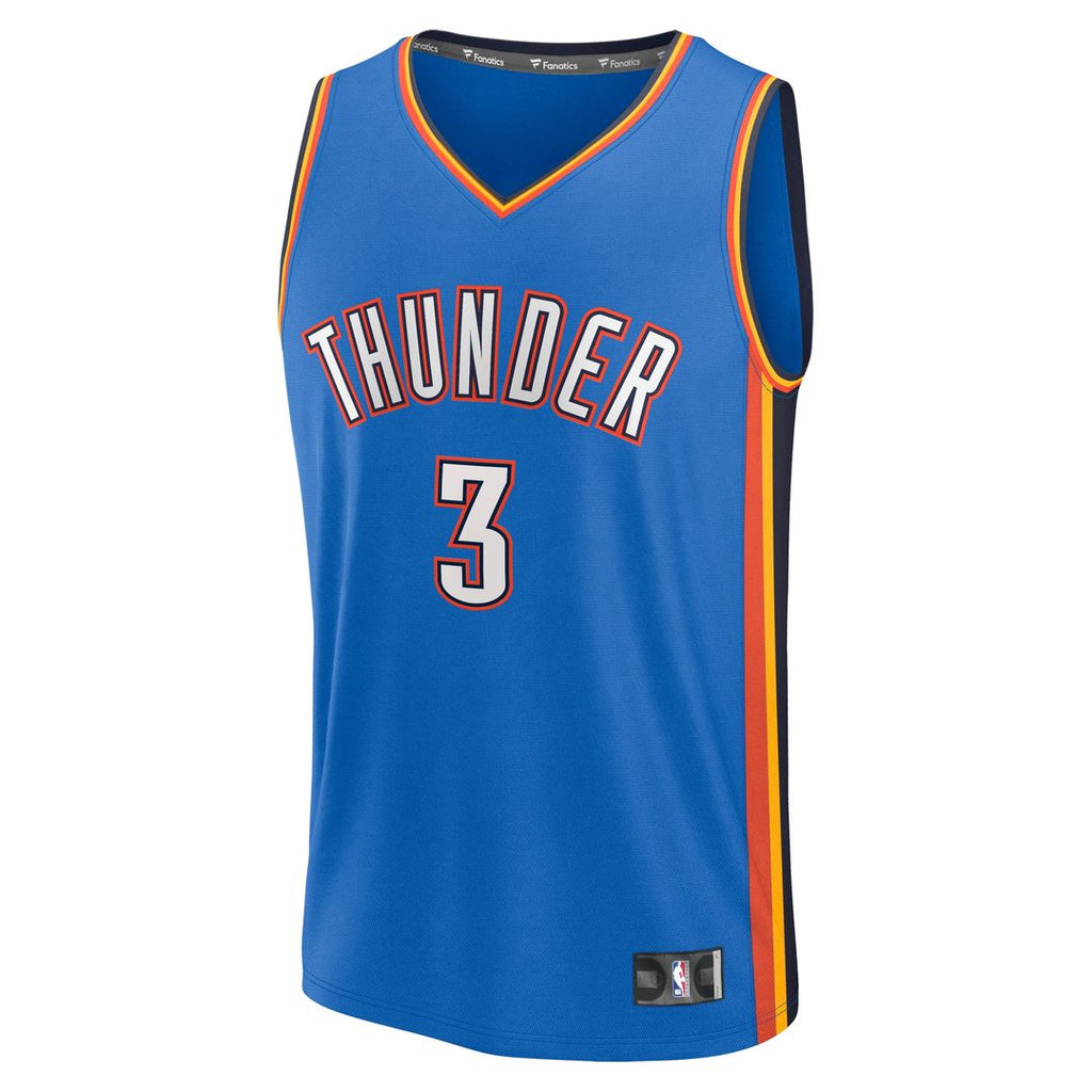 Oklahoma City Thunder Jared McCain Fanatics Fast Break Jersey - Blue - Icon Edition
