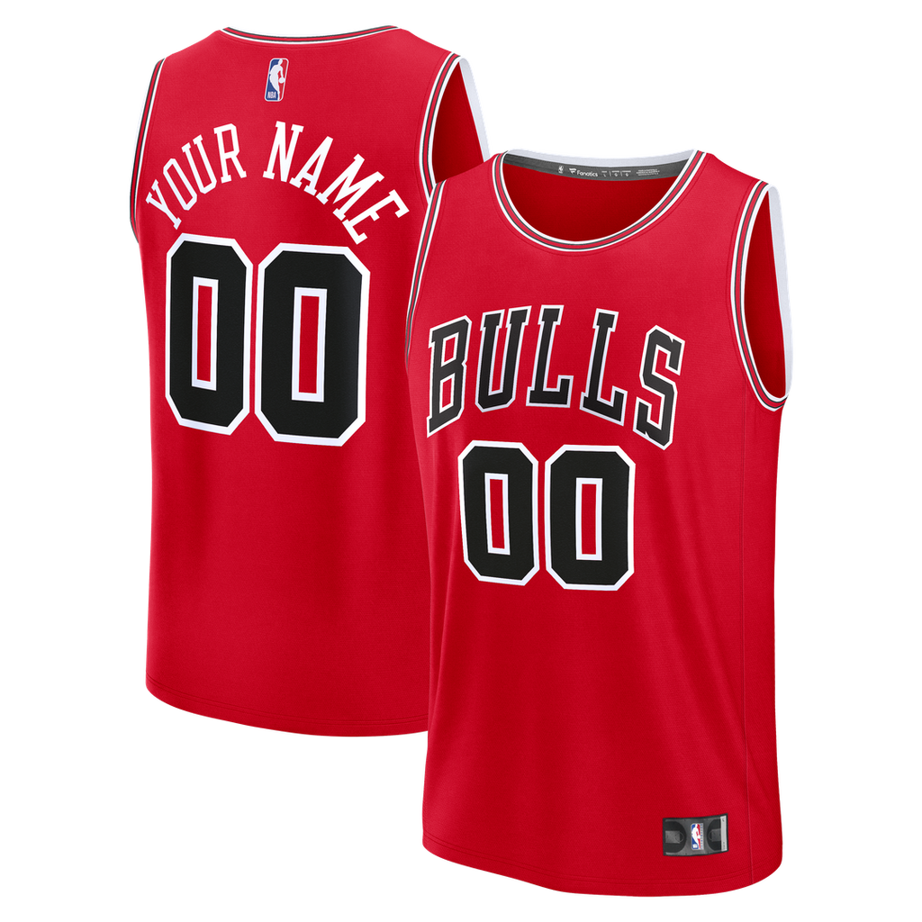 Chicago Bulls Fanatics Fast Break Custom Jersey - Icon Edition - Red