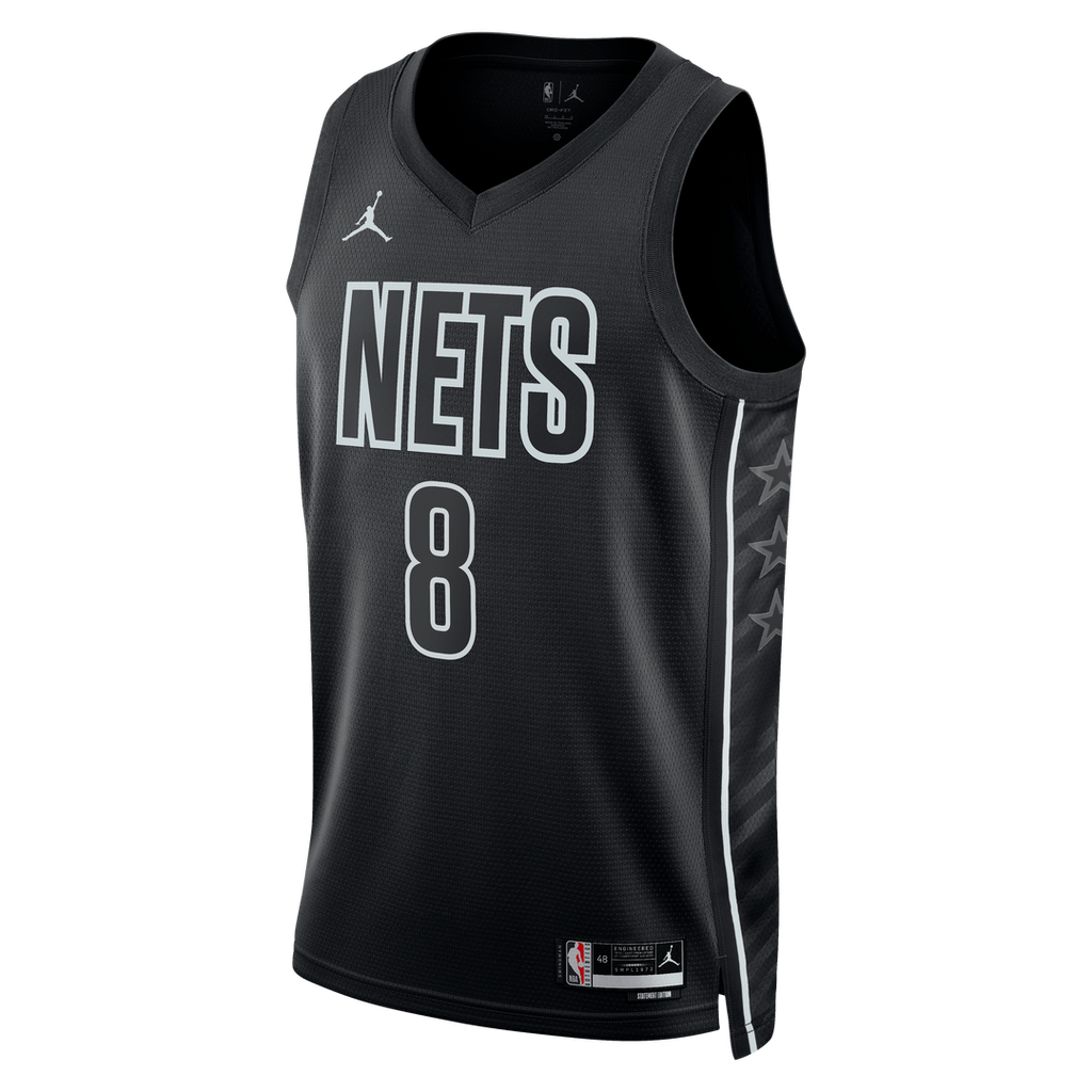 Brooklyn Nets Egor Dëmin Jordan Brand Unisex Swingman Jersey - Statement Edition - Black