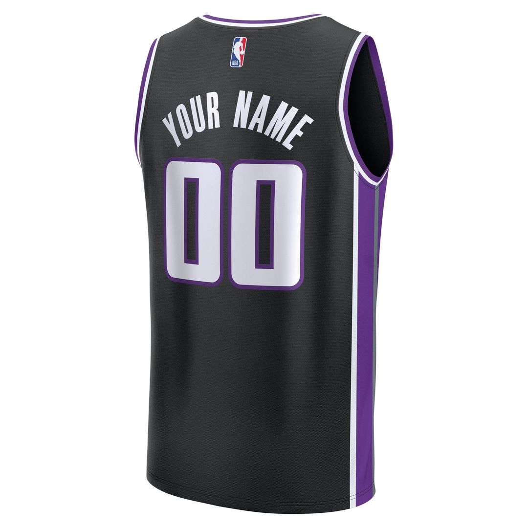Sacramento Kings Fanatics Fast Break Custom Jersey - Icon Edition - Black