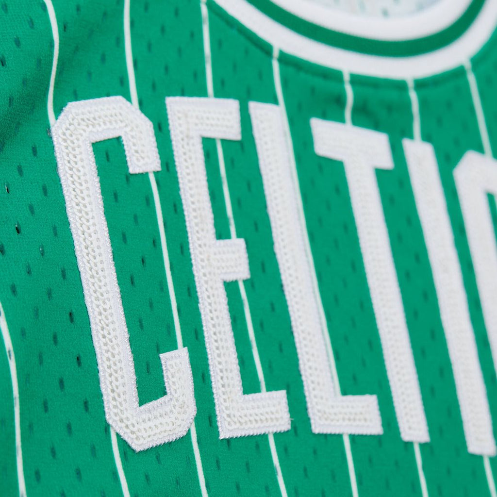 Boston Celtics Larry Bird Mitchell & Ness x DANNIJO Women's Fashion Cropped Basketball Jersey - Kelly Green