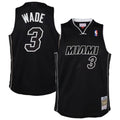 Miami Heat Dwyane Wade Mitchell & Ness Youth 2011/12 Hardwood Classics Swingman Alternate Jersey - Black