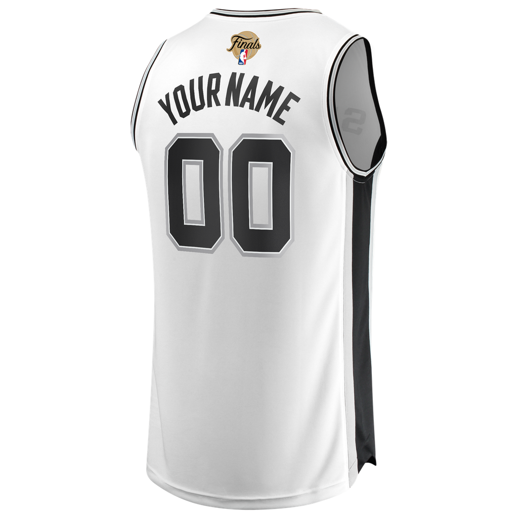 San Antonio Spurs Fanatics 2026 NBA Finals Fast Break Custom Jersey - Association Edition - White