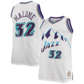 Utah Jazz Karl Malone Mitchell & Ness 1996/97 Big & Tall Hardwood Classics Swingman Jersey - White