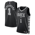 San Antonio Spurs Victor Wembanyama Jordan Brand Unisex Swingman Jersey - Statement Edition - Black
