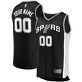 San Antonio Spurs Fanatics Fast Break Custom Replica Jersey Black - Icon Edition