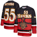 Atlanta Hawks Dikembe Mutombo Mitchell & Ness Unisex Maxxed Out Fashion Hockey Jersey - Red