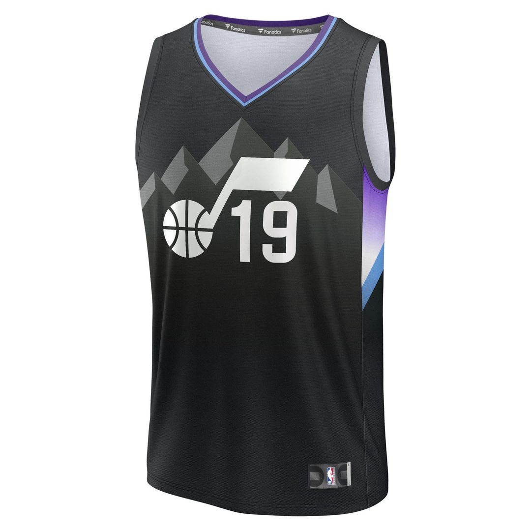 Utah Jazz Ace Bailey Fanatics Youth 2025 NBA Draft First Round Pick Fast Break Replica Jersey - Statement Edition - Black