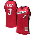Miami Heat Dwyane Wade Mitchell & Ness 2005 - 06 Hardwood Classics Authentic Jersey - Red