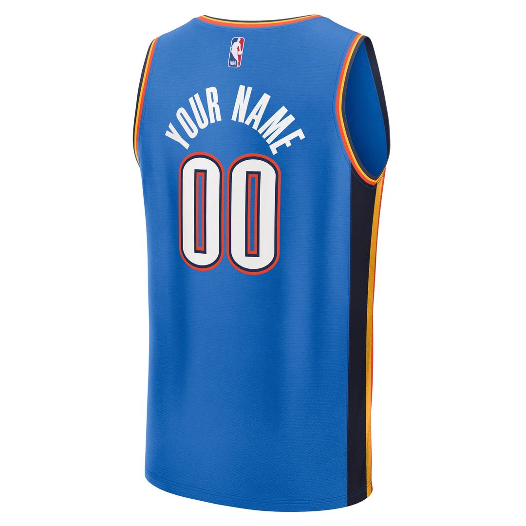 Oklahoma City Thunder Fanatics Youth Blue 2025 NBA Finals Champions Fast Break Replica Custom Jersey - Icon Edition