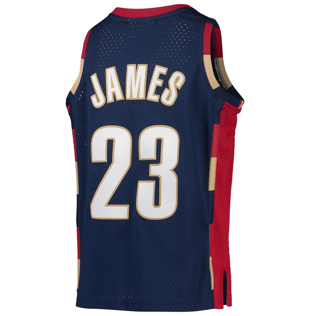 Cleveland Cavaliers LeBron James Mitchell & Ness Youth 2003 - 04 Hardwood Classics Swingman Jersey - Wine