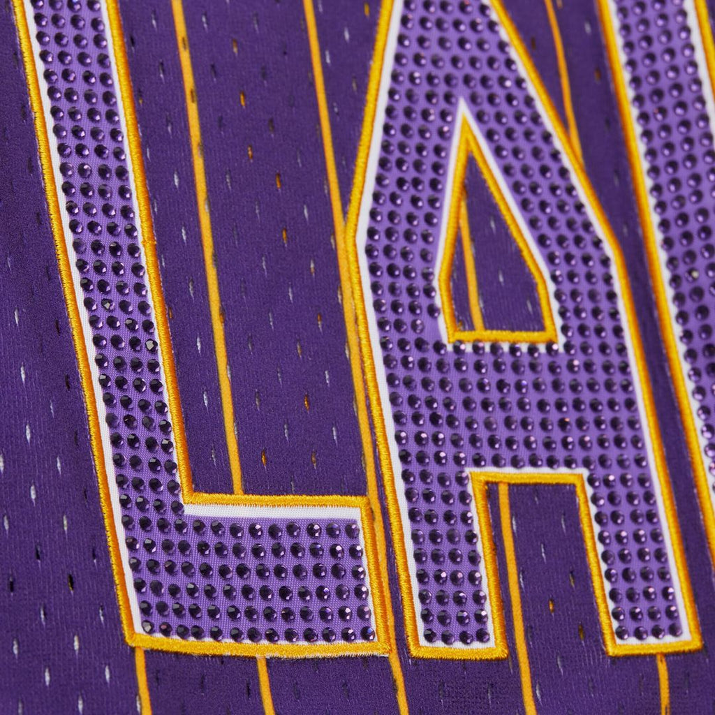 Los Angeles Lakers Mitchell & Ness x DANNIJO Women's Fashion Baseball Jersey - Purple