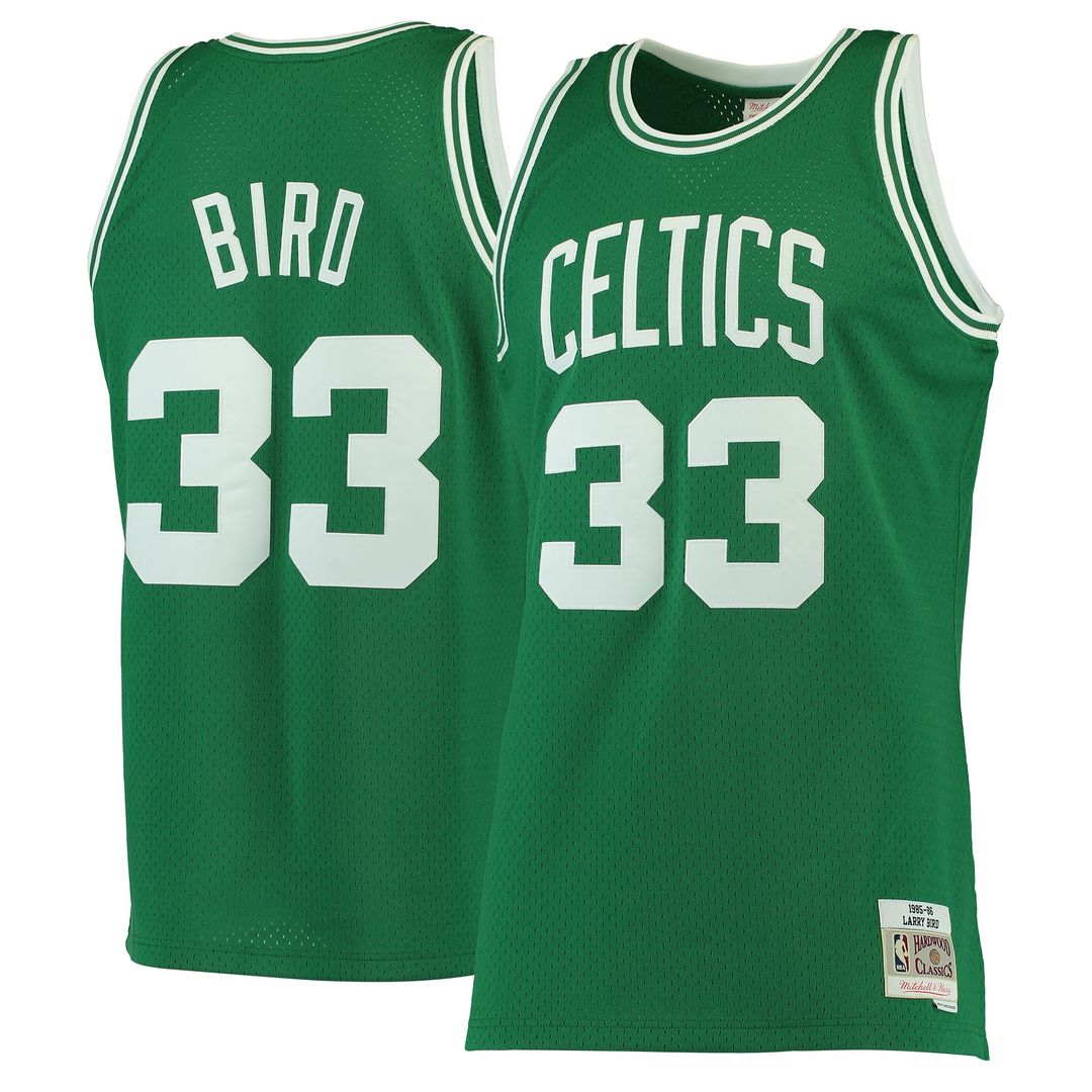 Boston Celtics Larry Bird Mitchell & Ness Hardwood Classics 1985/86 Swingman Jersey - White